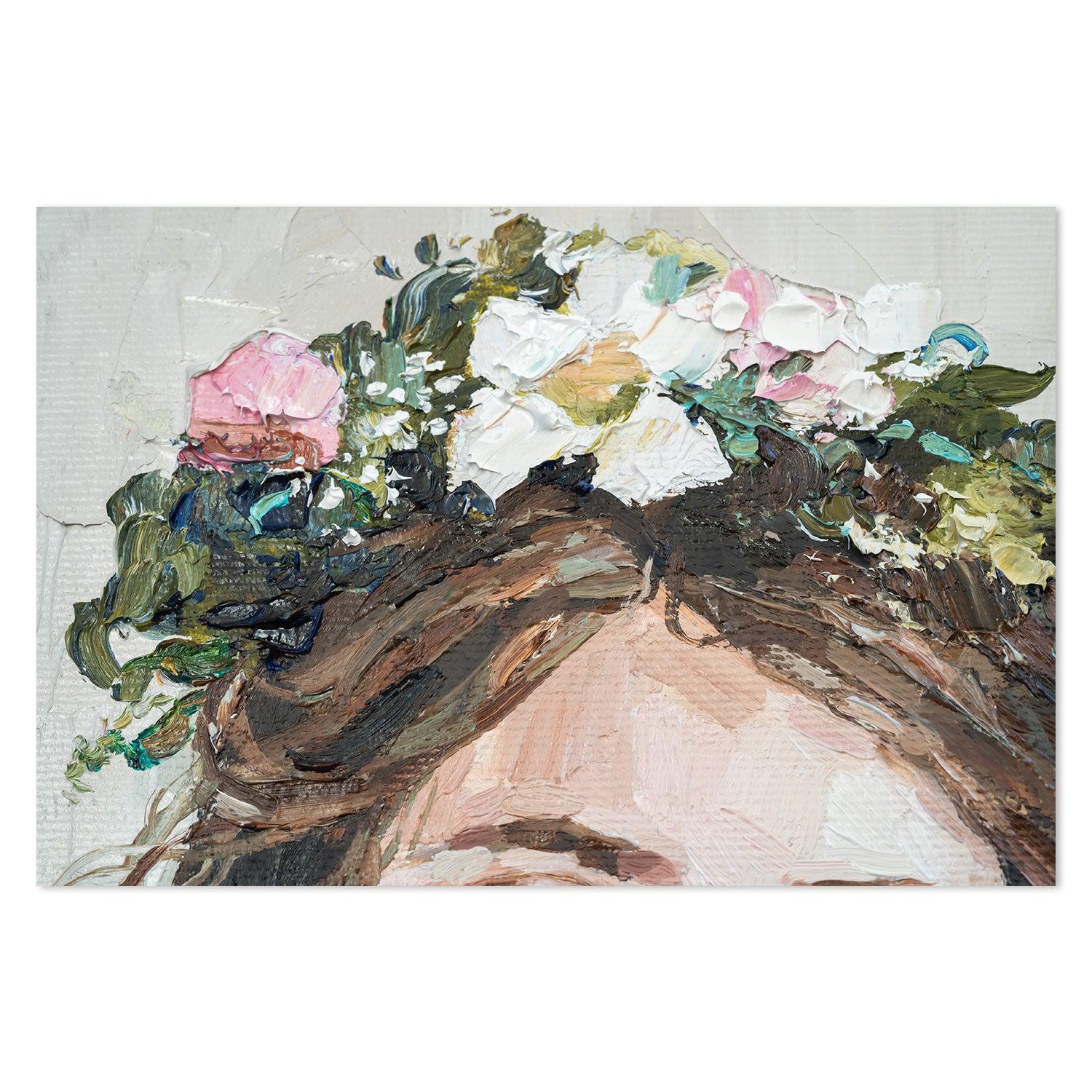 Flower Crown , Hand-painted Canvas