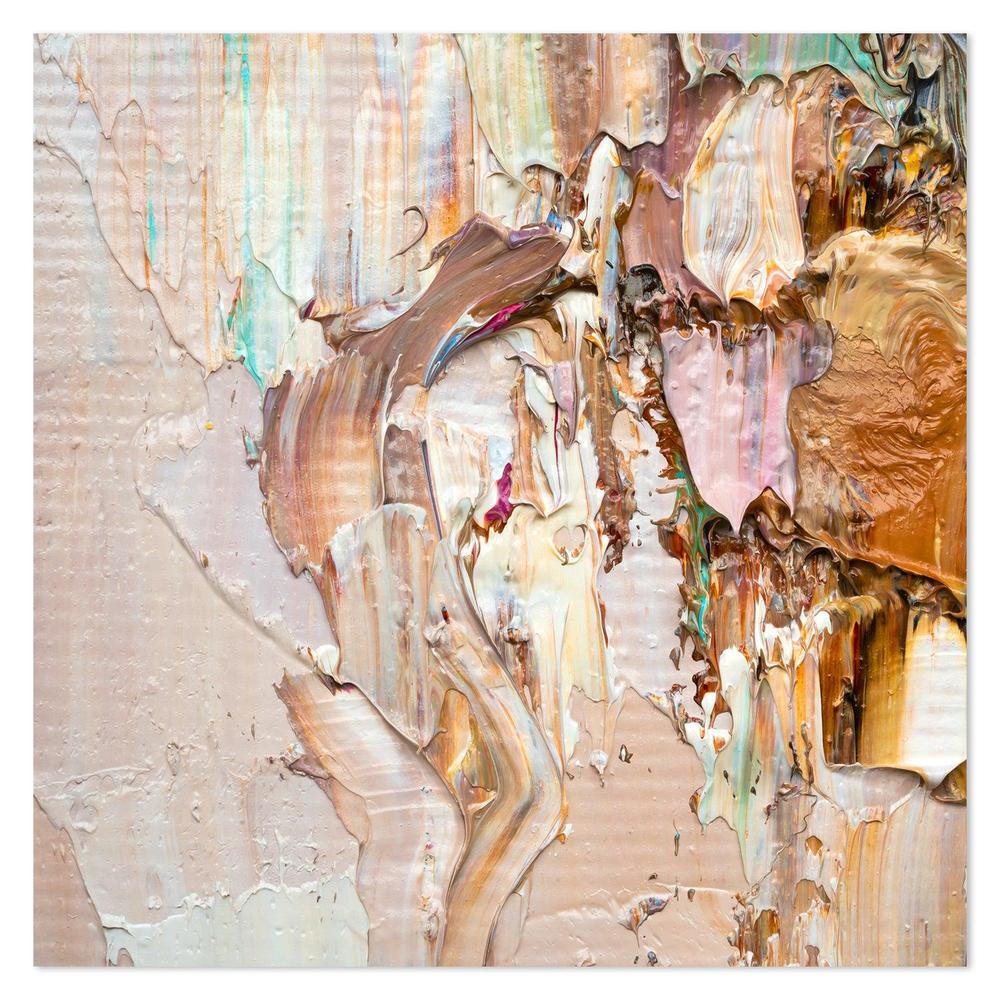 Pink and Mint Abstract , Hand-painted Canvas