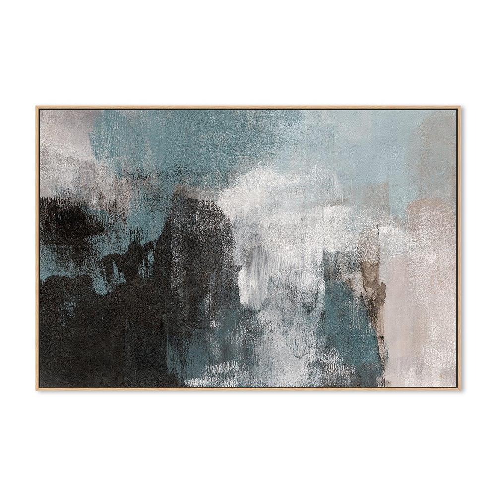 Blue, Grey and Black Dust , Hand-painted Canvas