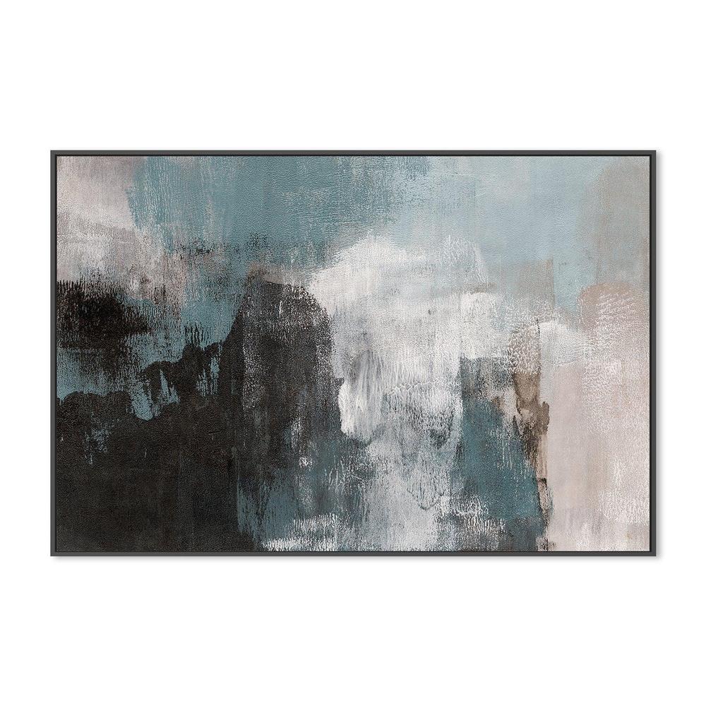 Blue, Grey and Black Dust , Hand-painted Canvas