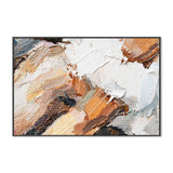 Orange and Brown Ambition , Hand-painted Canvas