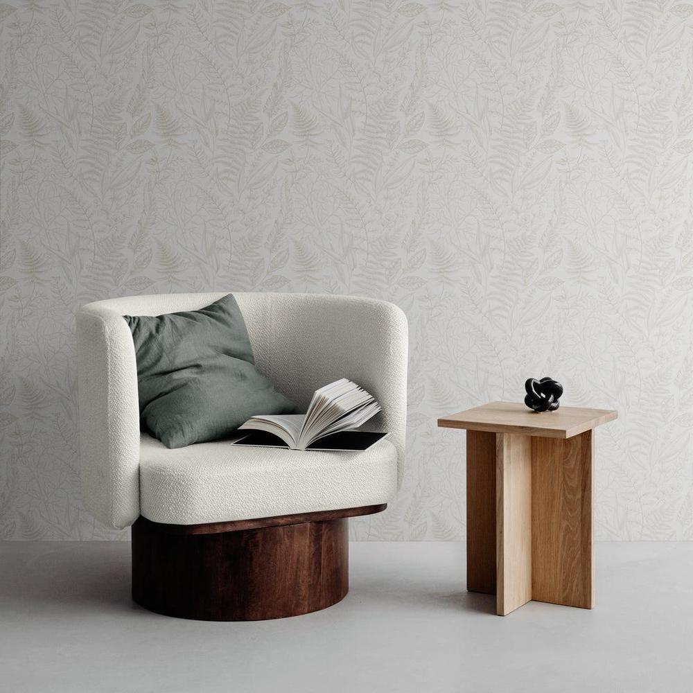 Assorted Beige Leaves Wallpaper