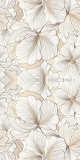 Beige Flowers  Wallpaper
