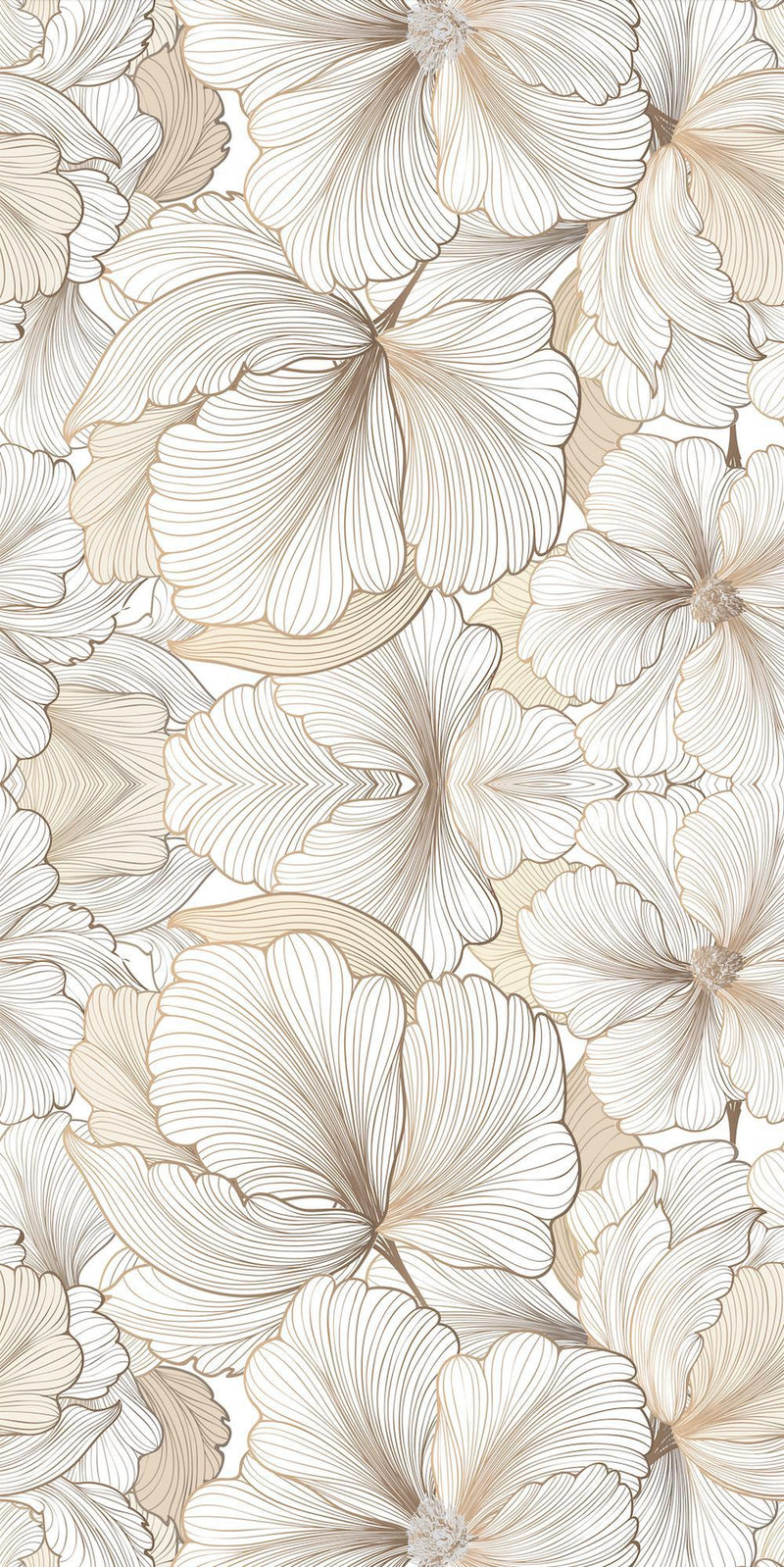 Beige Flowers  Wallpaper