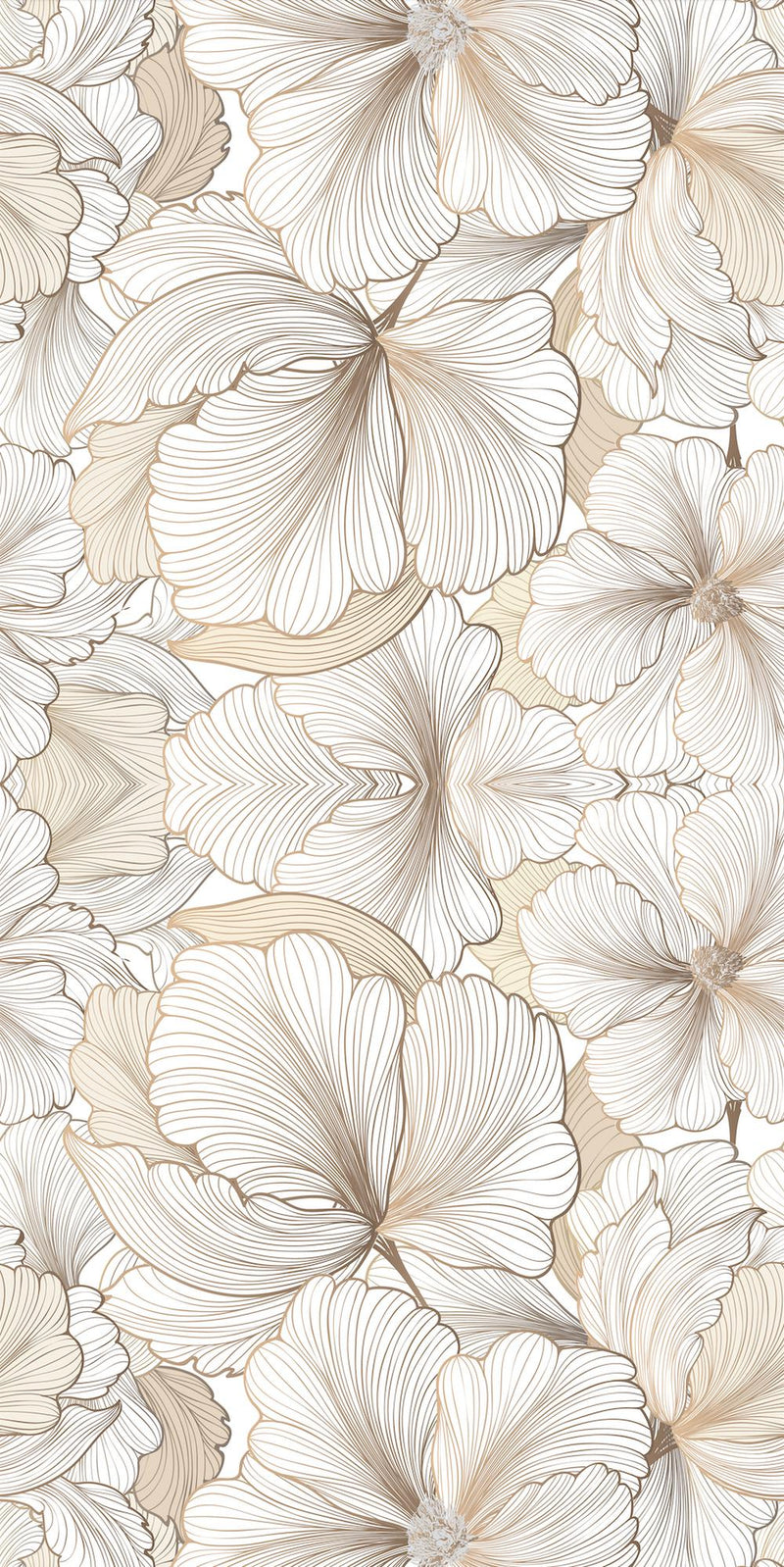 Beige Flowers  Wallpaper
