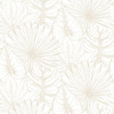 Beige Sketched Botanicals Wallpaper