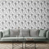 Black and White Florals-wallpaper-eco-friendly-easy-removal-GIOIA-WALL-ART