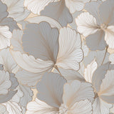 Grey and Beige Abstract Floral-wallpaper-eco-friendly-easy-removal-GIOIA-WALL-ART