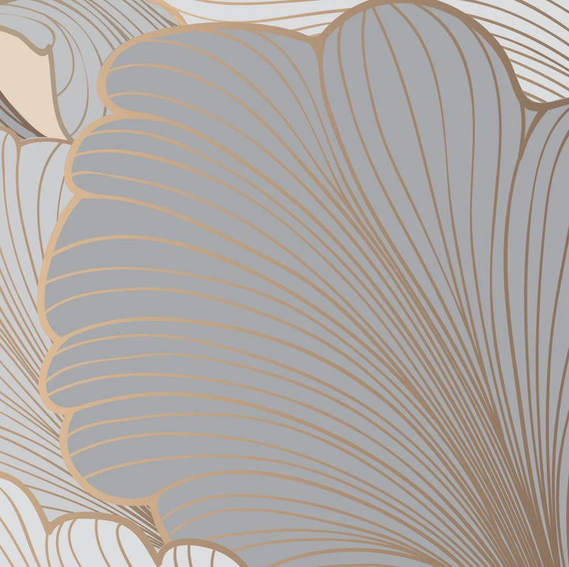 Grey and Beige Abstract Floral-wallpaper-eco-friendly-easy-removal-GIOIA-WALL-ART