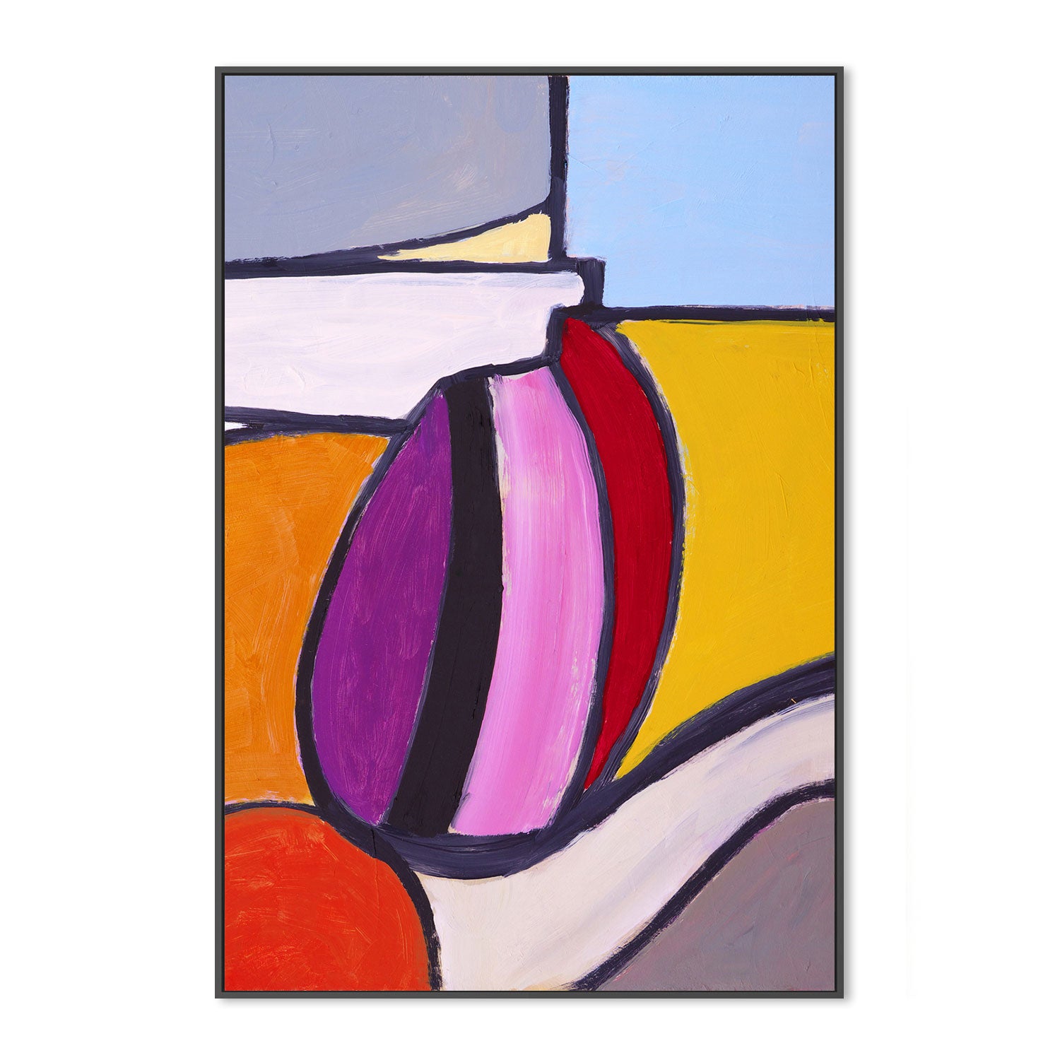 Curious Curvature, Hand-Painted Canvas