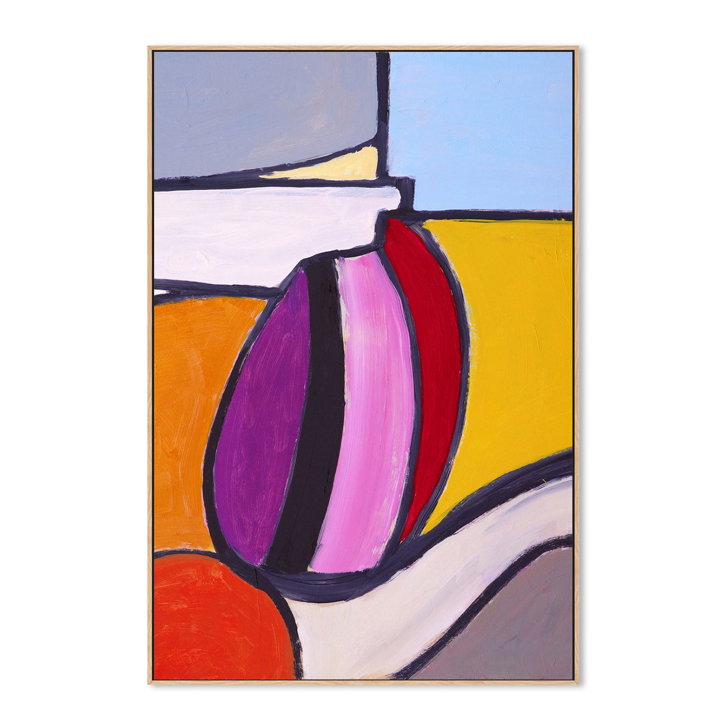 Curious Curvature, Hand-Painted Canvas