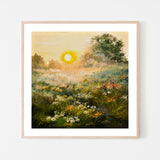 Springtime Sunset, Hand-Painted Canvas