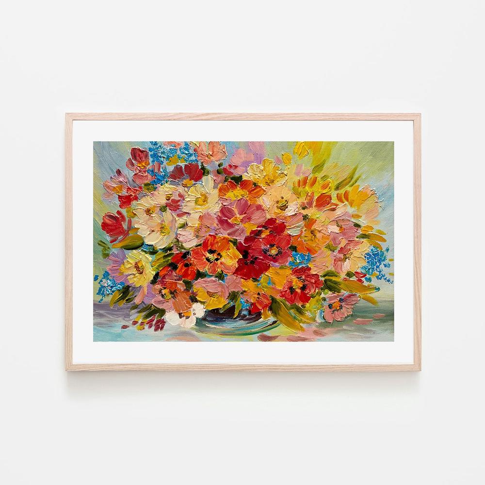 Rainbow Bouquet, Hand-Painted Canvas