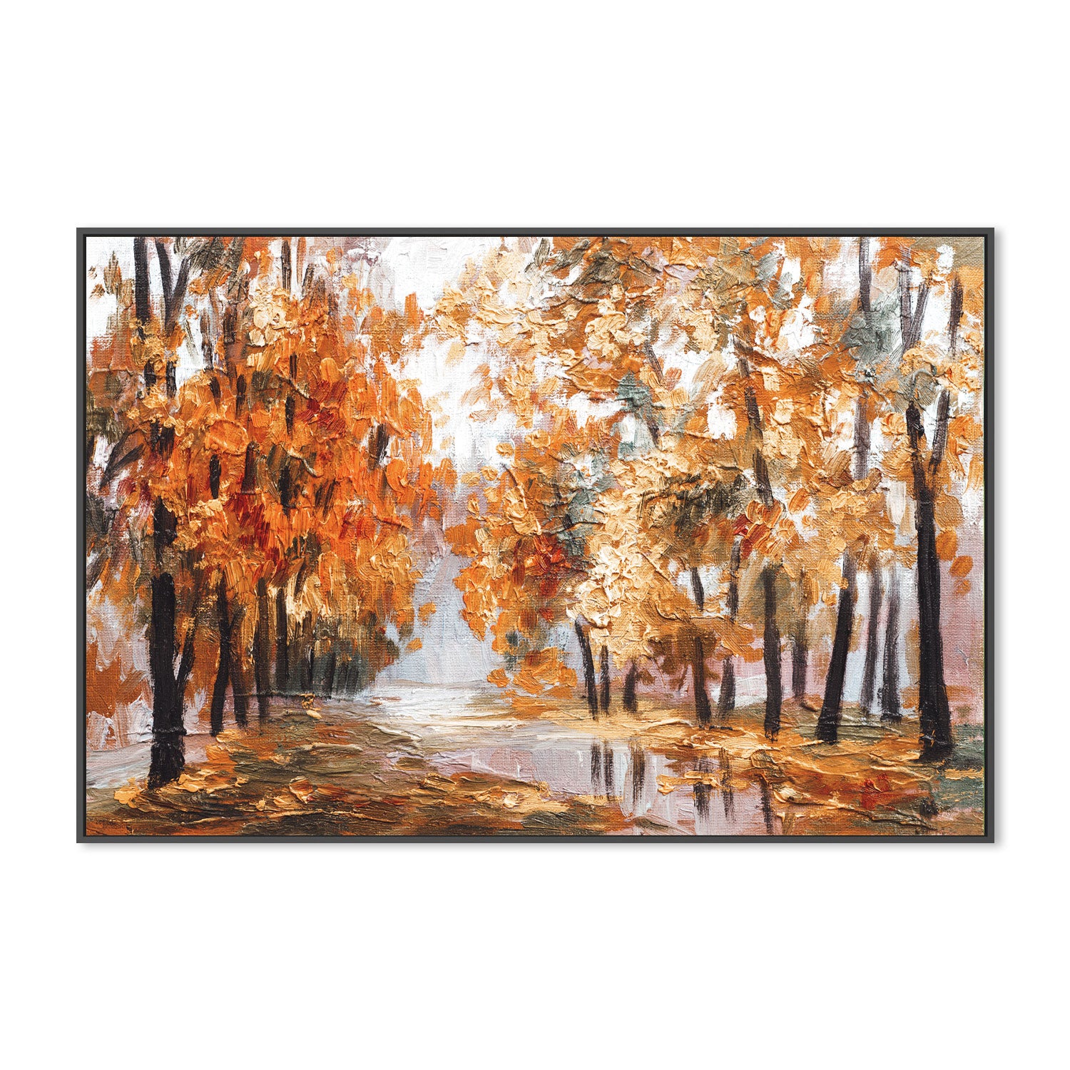Autumn Scenery, Hand-Painted Canvas