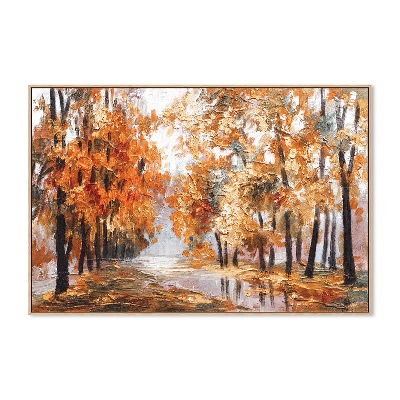 Autumn Scenery, Hand-Painted Canvas