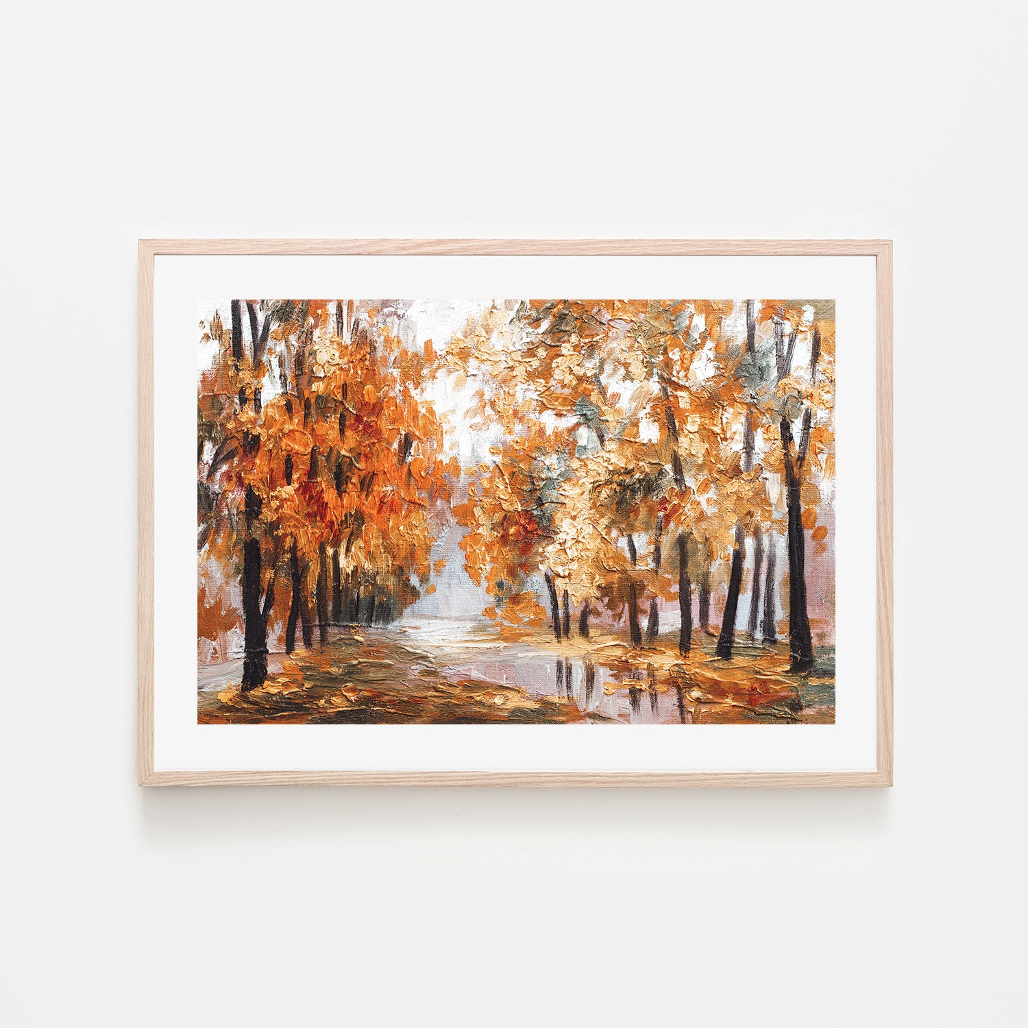 Autumn Scenery, Hand-Painted Canvas