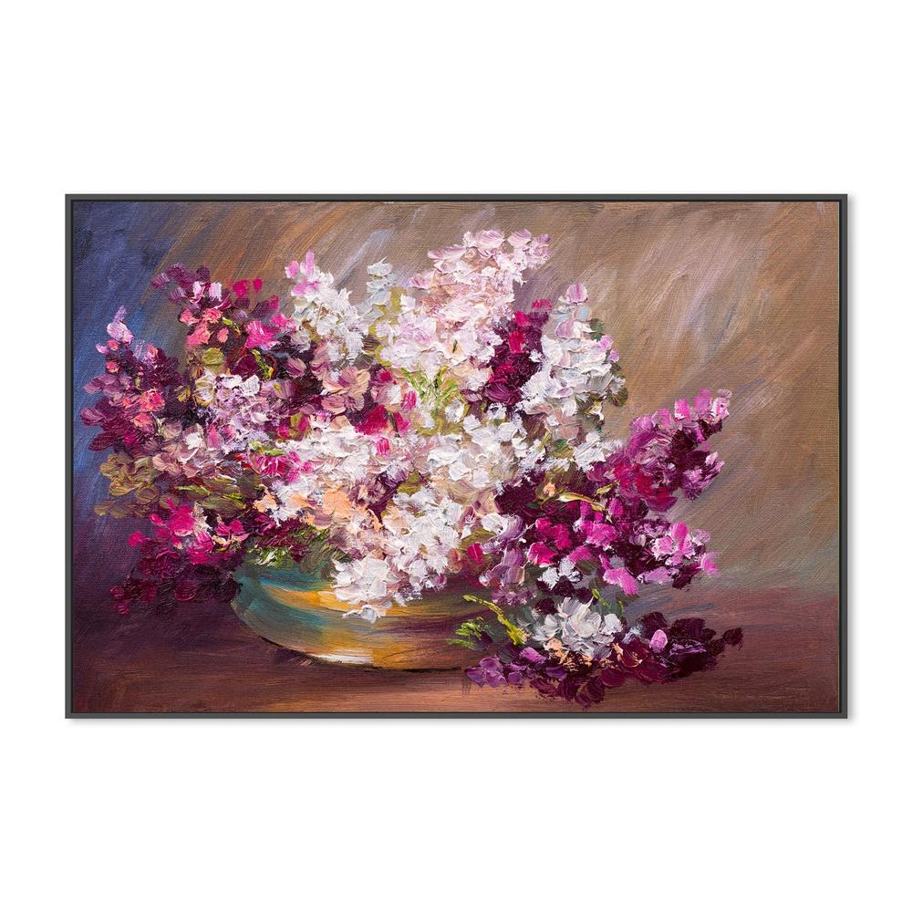 Magenta Bouquet, Hand-Painted Canvas