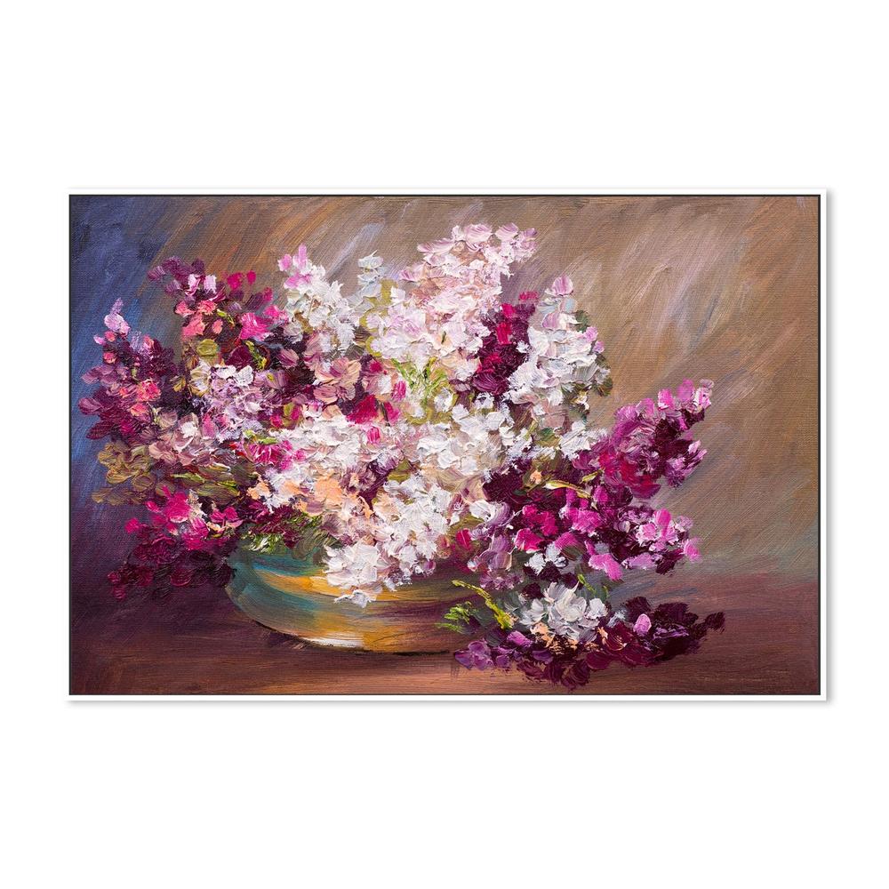 Magenta Bouquet, Hand-Painted Canvas