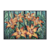 Orange Lilies, Hand-Painted Canvas