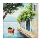 Contemplation By The Sea, Hand-Painted Canvas