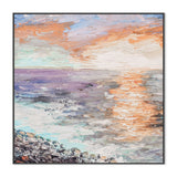 Reflected Sunset, Style B, Hand-Painted Canvas