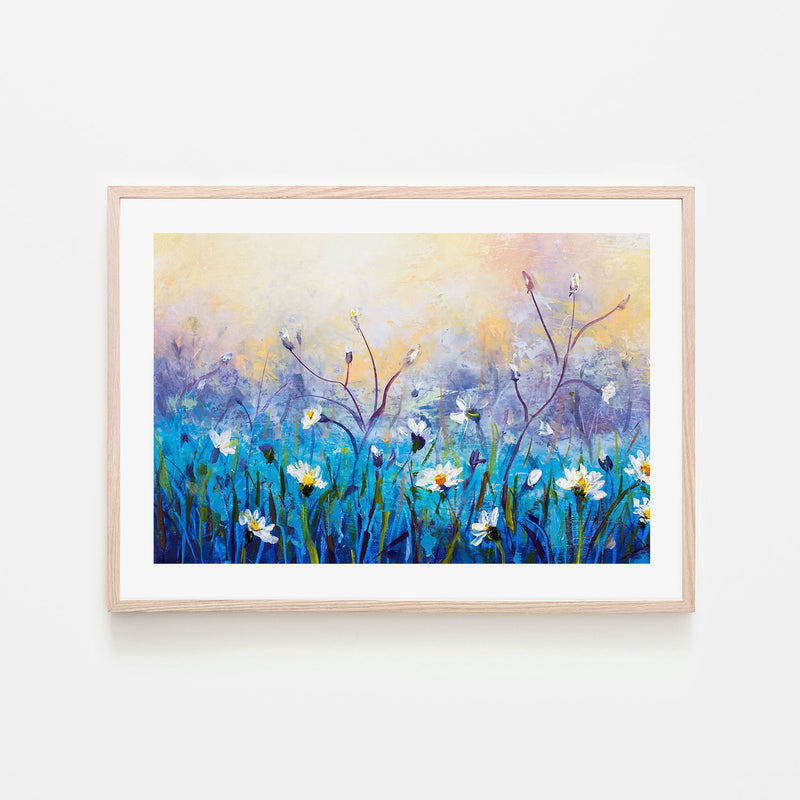 A Field of Daisies, Style A, Hand-Painted Canvas