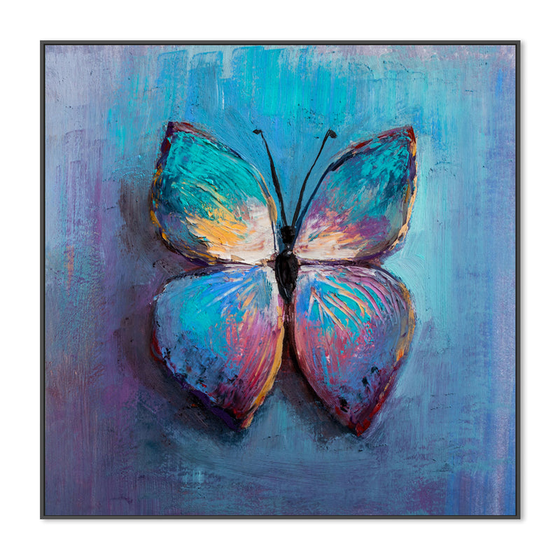 The Blue Butterfly, Style A, Hand-Painted Canvas