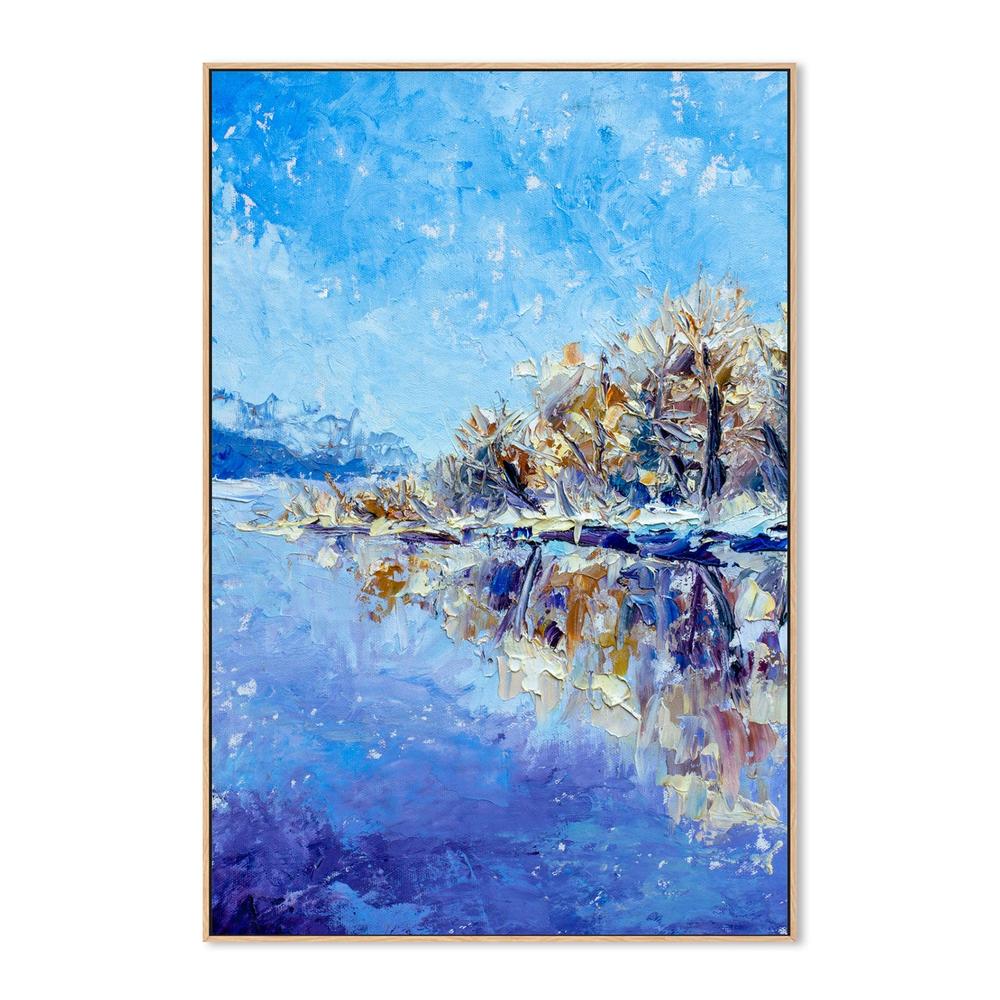 Blue Sky II, Hand-Painted Canvas