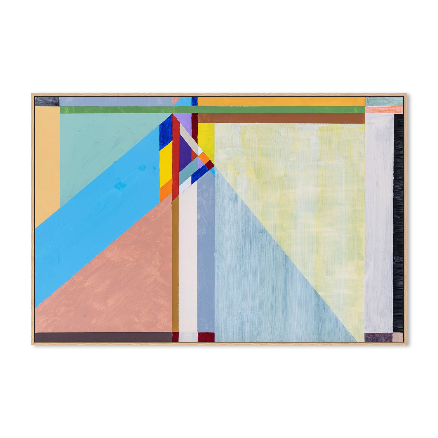 Coloured Angles, Style F, Hand-Painted Canvas
