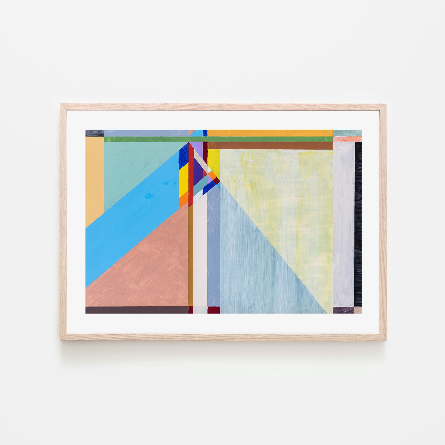 Coloured Angles, Style F, Hand-Painted Canvas