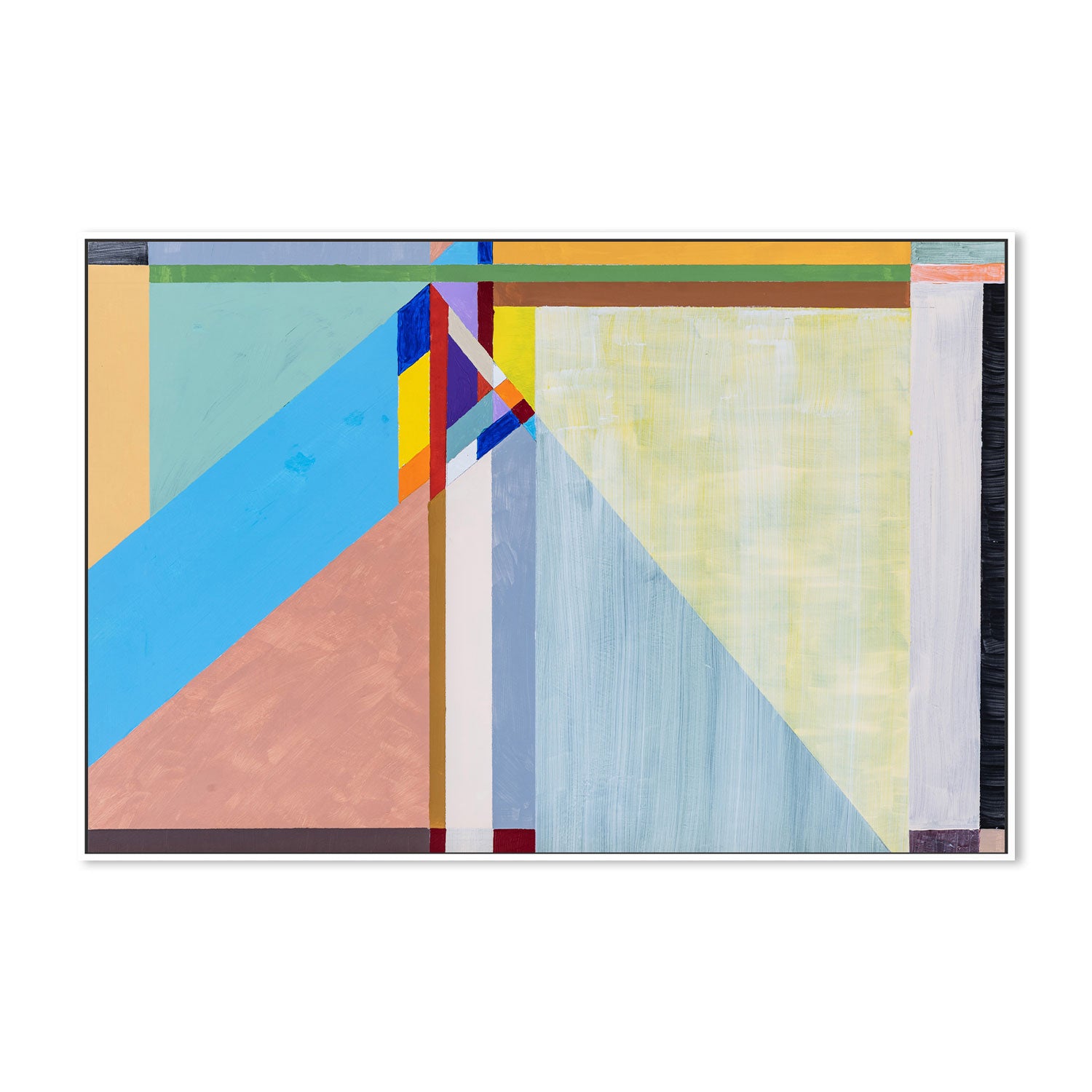 Coloured Angles, Style F, Hand-Painted Canvas