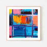 Coloured Squares, Style B, Hand-Painted Canvas
