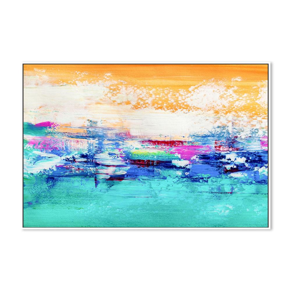 Turquoise Mood, Hand-Painted Canvas