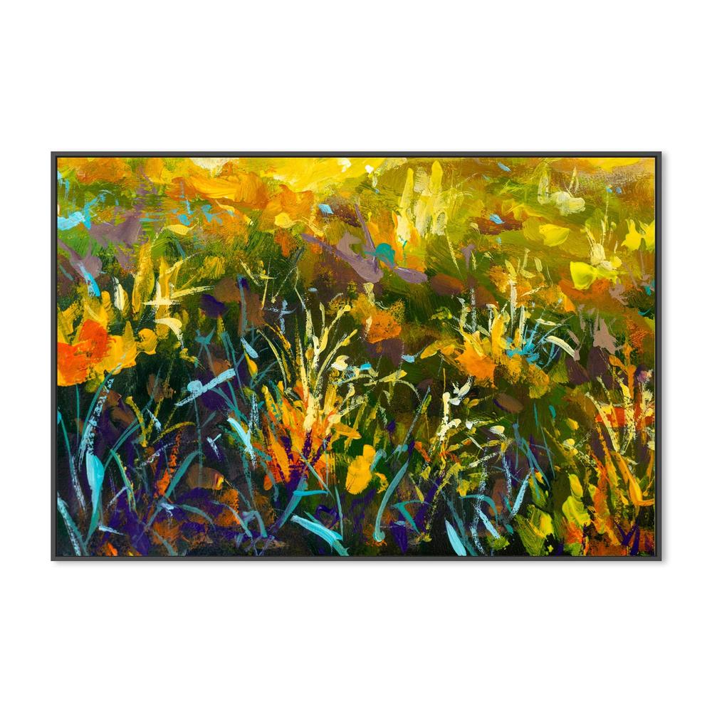 Flowers In A Sea of Green, Style A, Hand-Painted Canvas