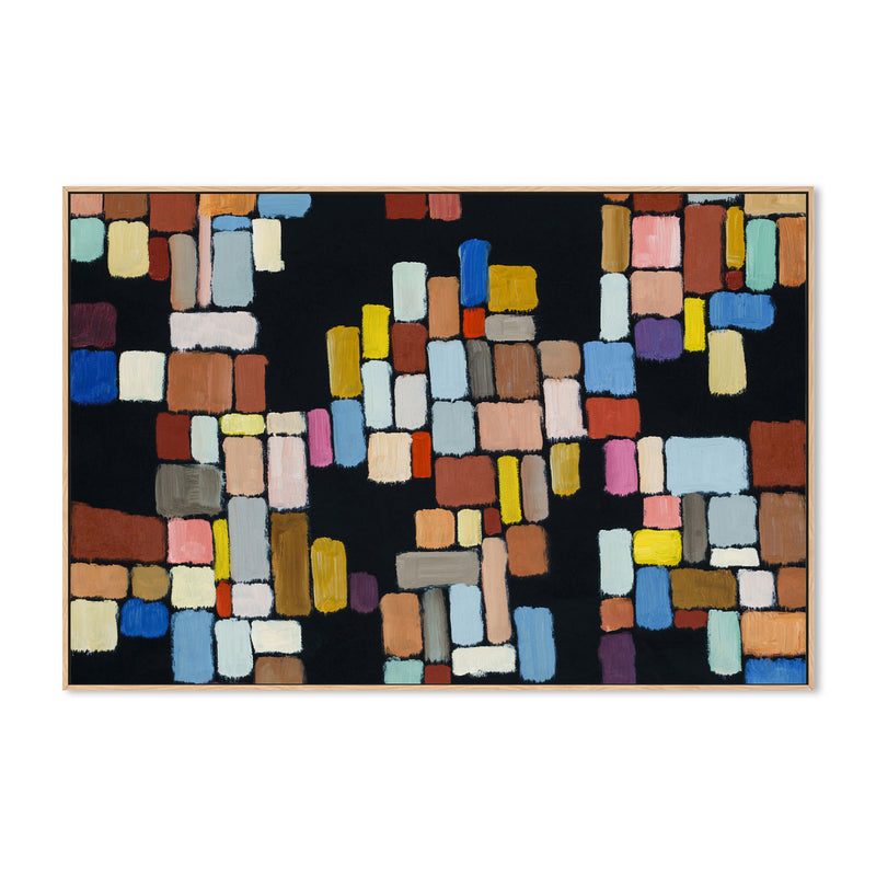 Connect The Blocks, Hand-Painted Canvas