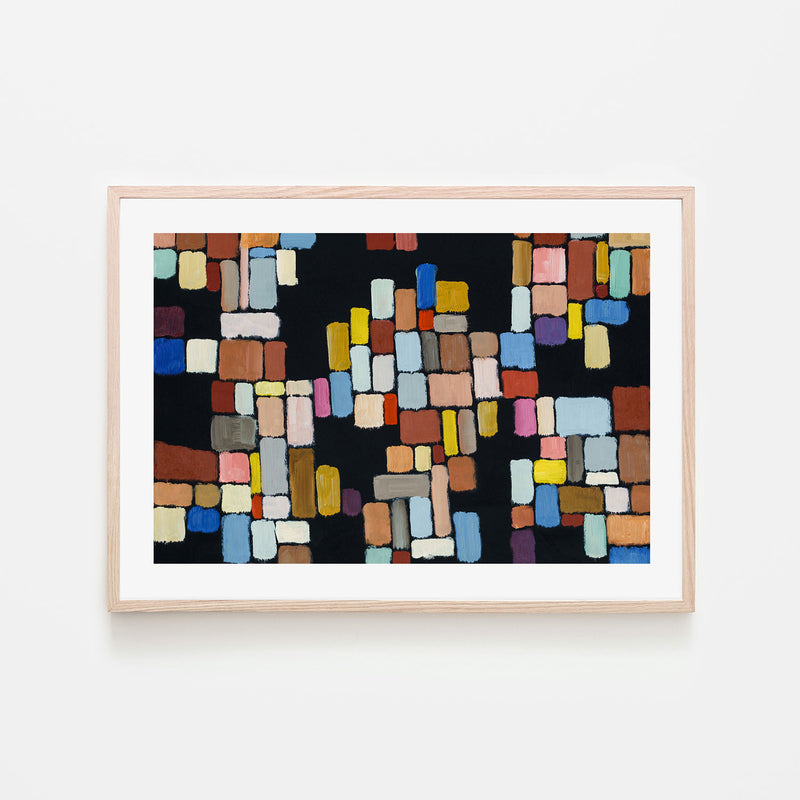 Connect The Blocks, Hand-Painted Canvas