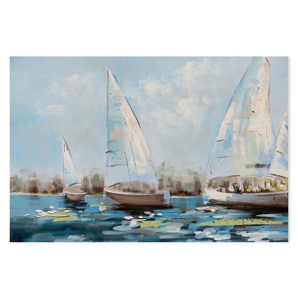 Sailing At Midday, Hand-Painted Canvas