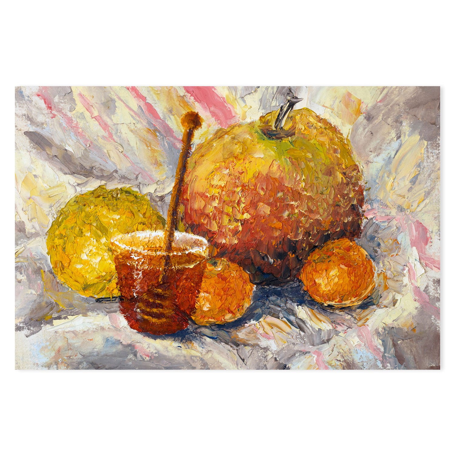 Citrus Selection, Style B, Hand-Painted Canvas