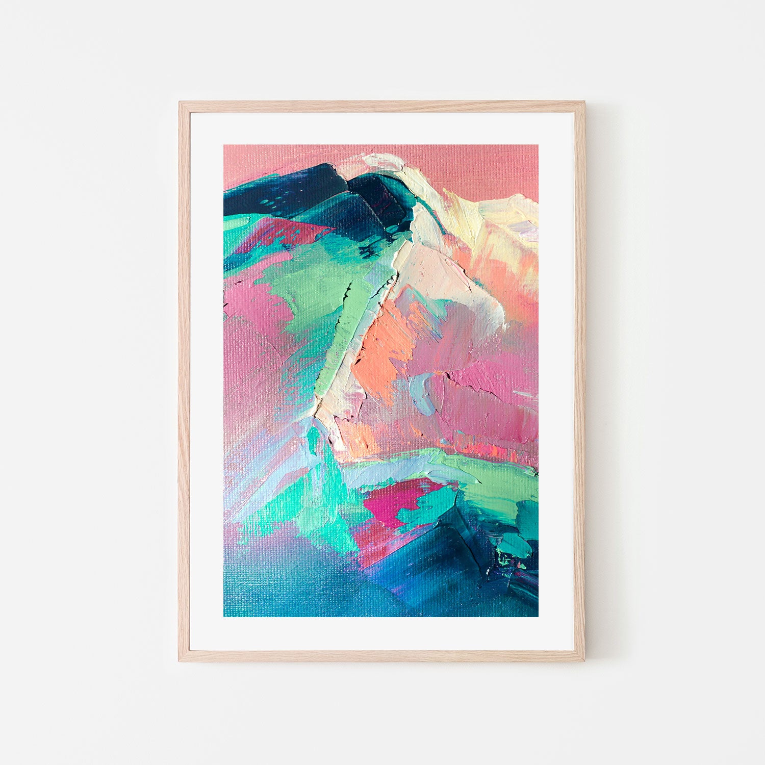 Peaks of Pastel, Style B, Hand-Painted Canvas
