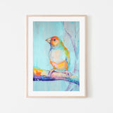 Pastel Coloured Bird, Style A , Hand-painted Canvas
