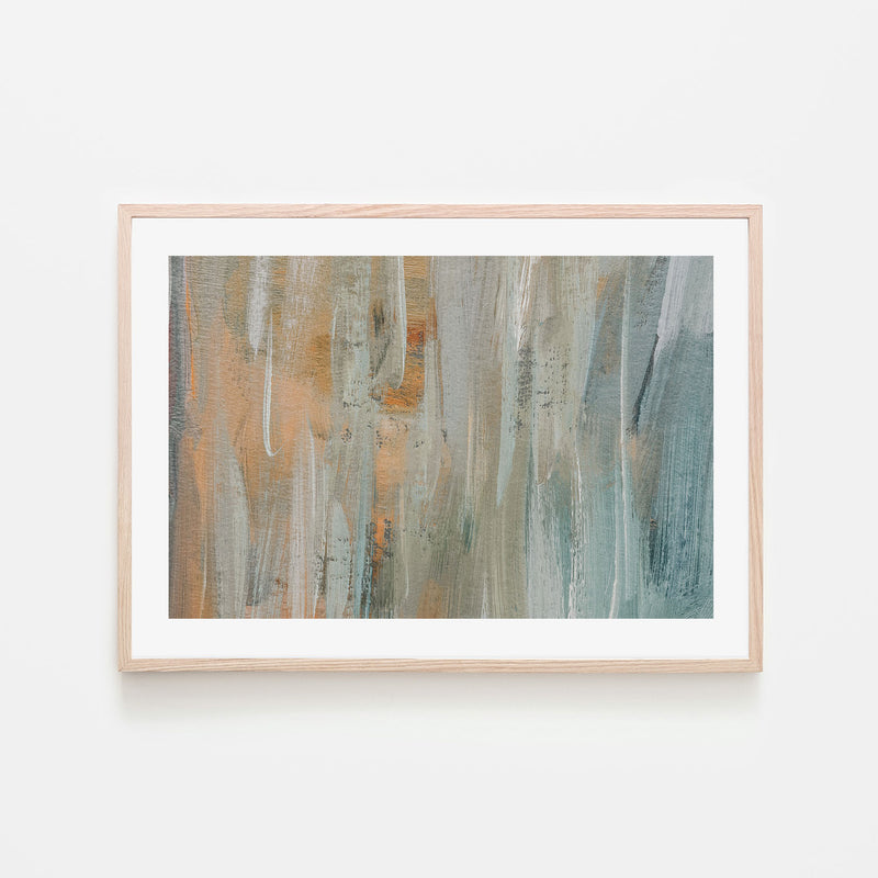 Copper And Sage Abstract, Style B , Hand-painted Canvas