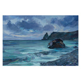 The Coast At Night , Hand-painted Canvas