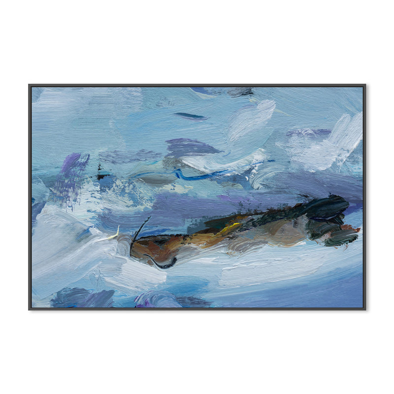 Blue Waves Crashing , Hand-painted Canvas