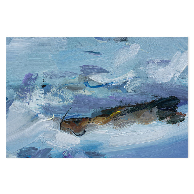 Blue Waves Crashing , Hand-painted Canvas
