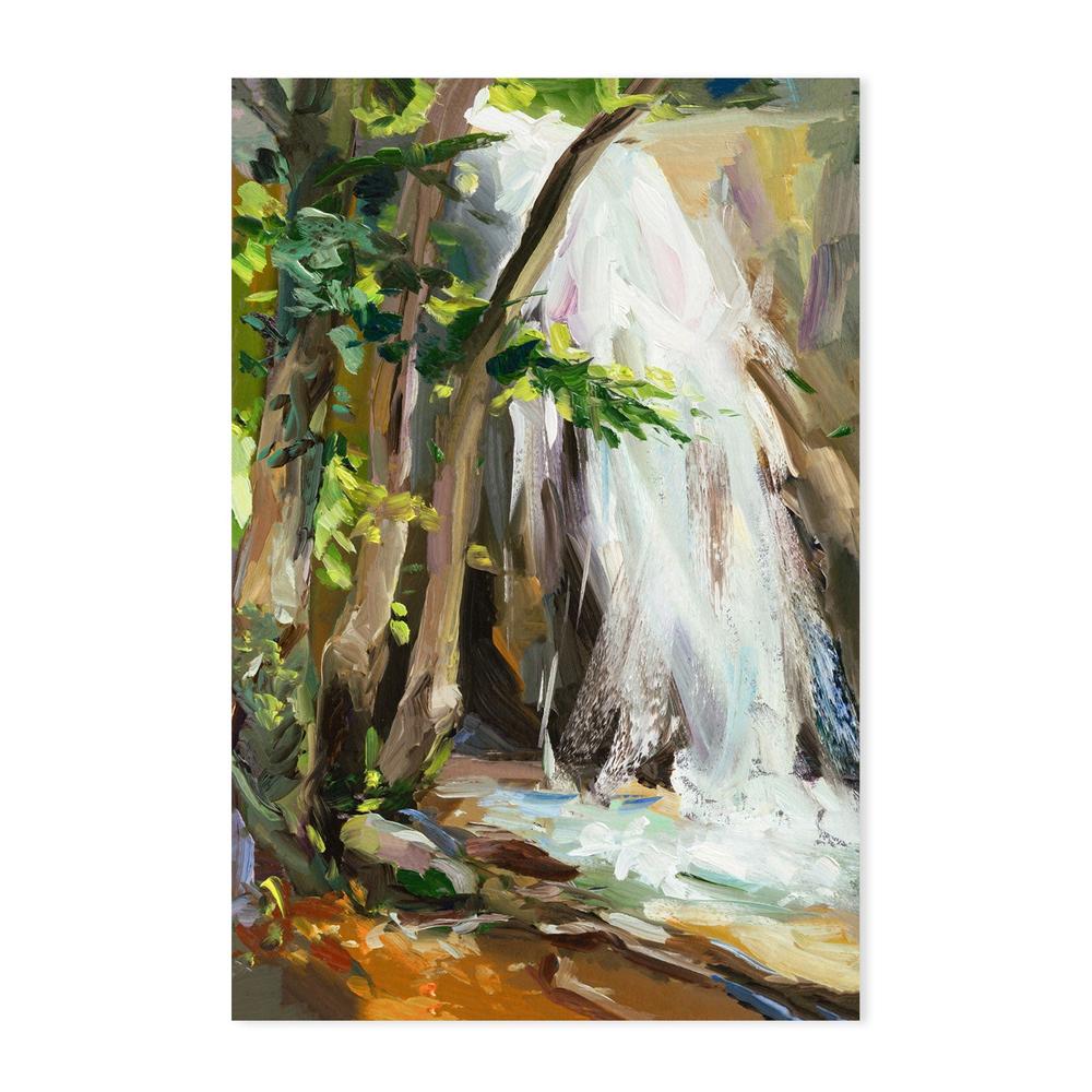 Glistening Waterfall , Hand-painted Canvas