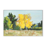 Yellow Autumn Trees , Hand-painted Canvas