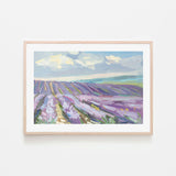 Long Lavender Field , Hand-painted Canvas