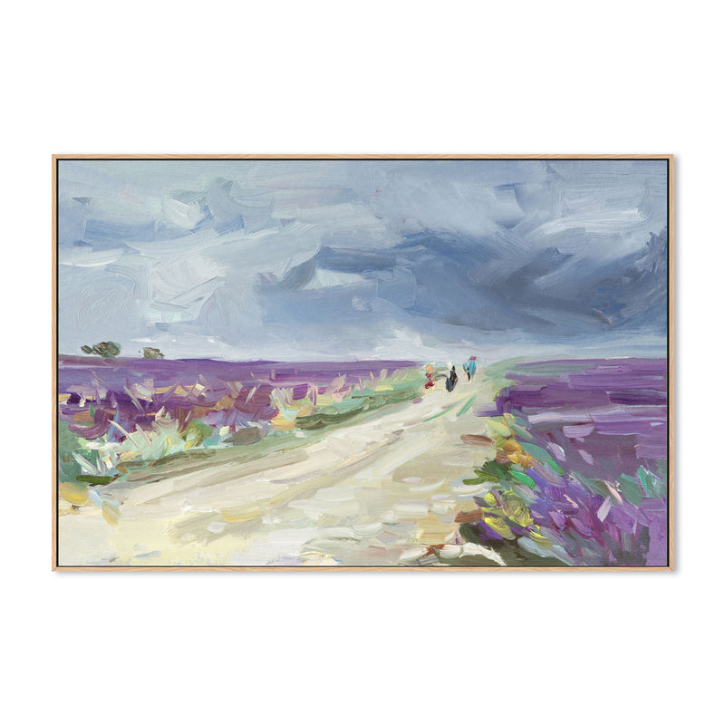 Violet Pathway , Hand-painted Canvas