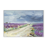 Violet Pathway , Hand-painted Canvas