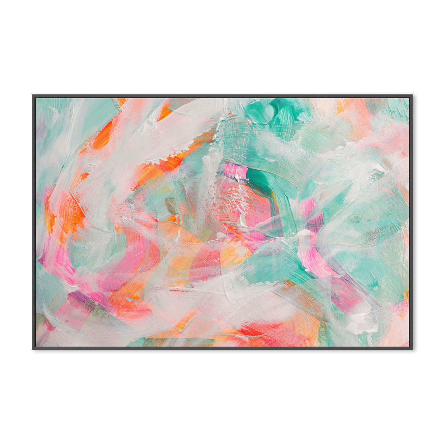 Fluro Abstract , Hand-painted Canvas